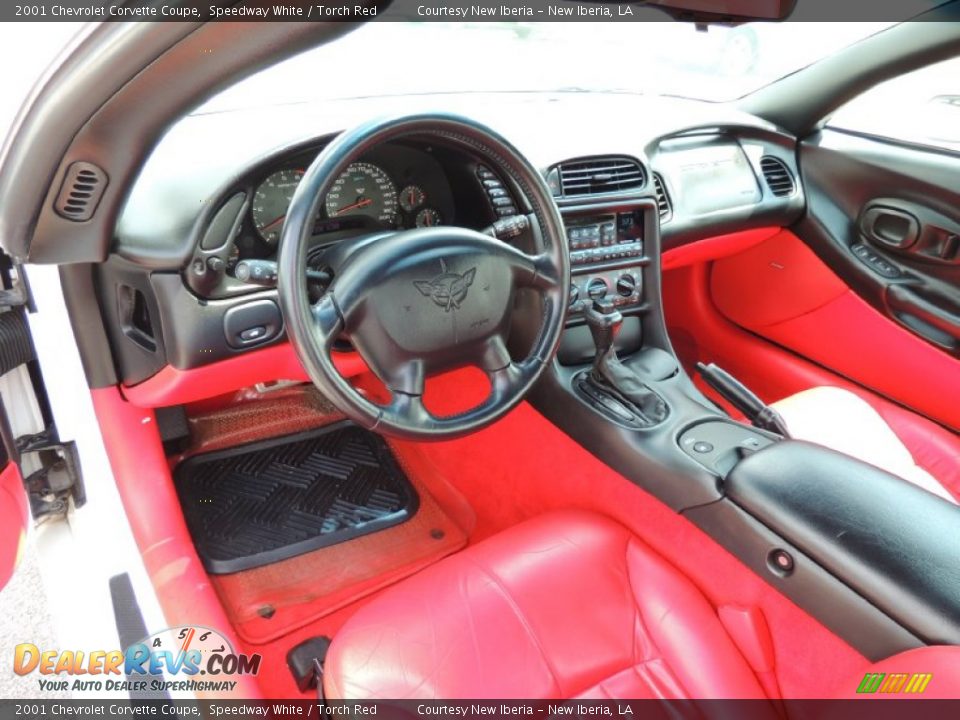 Torch Red Interior - 2001 Chevrolet Corvette Coupe Photo #9