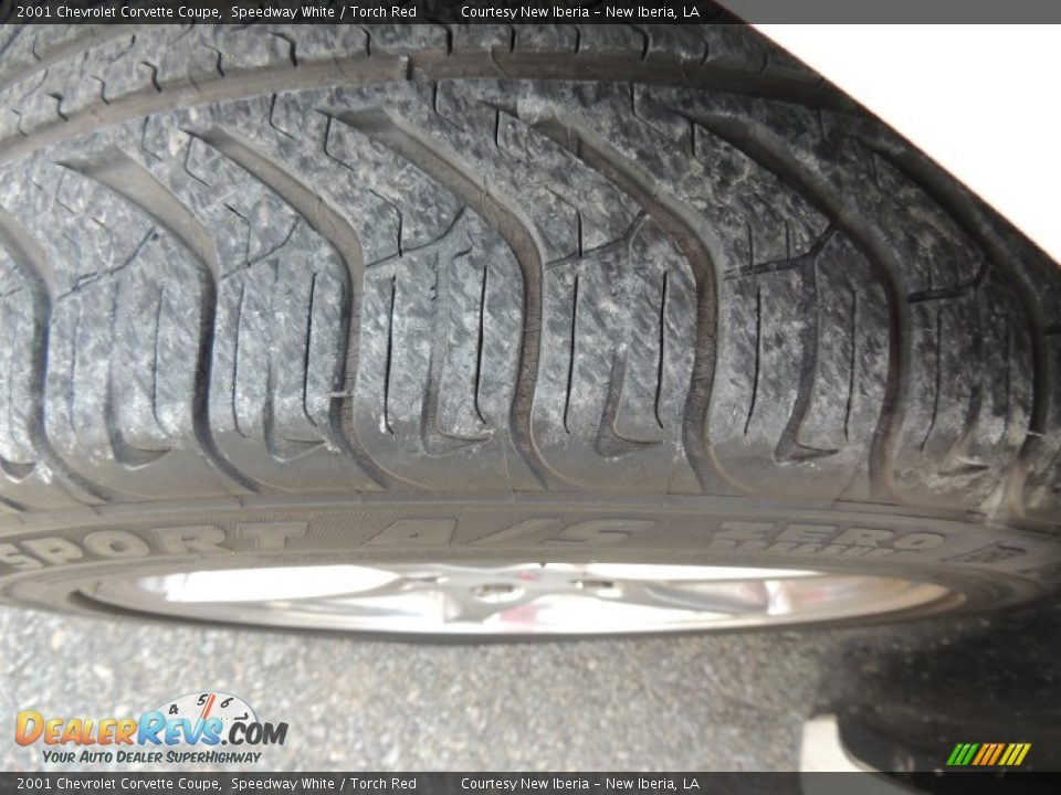 2001 Chevrolet Corvette Coupe Speedway White / Torch Red Photo #20