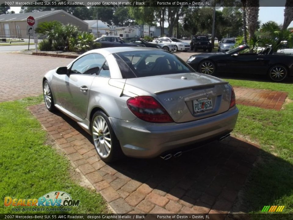 2007 Mercedes-Benz SLK 55 AMG Roadster designo Graphite Metallic / Black Photo #4