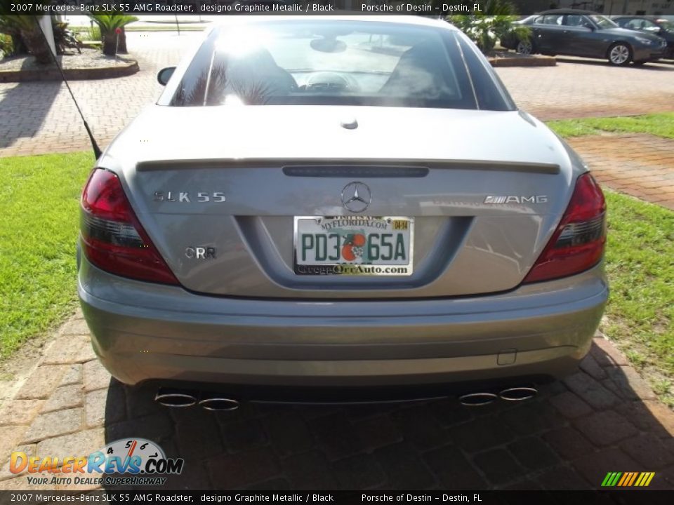 2007 Mercedes-Benz SLK 55 AMG Roadster designo Graphite Metallic / Black Photo #10