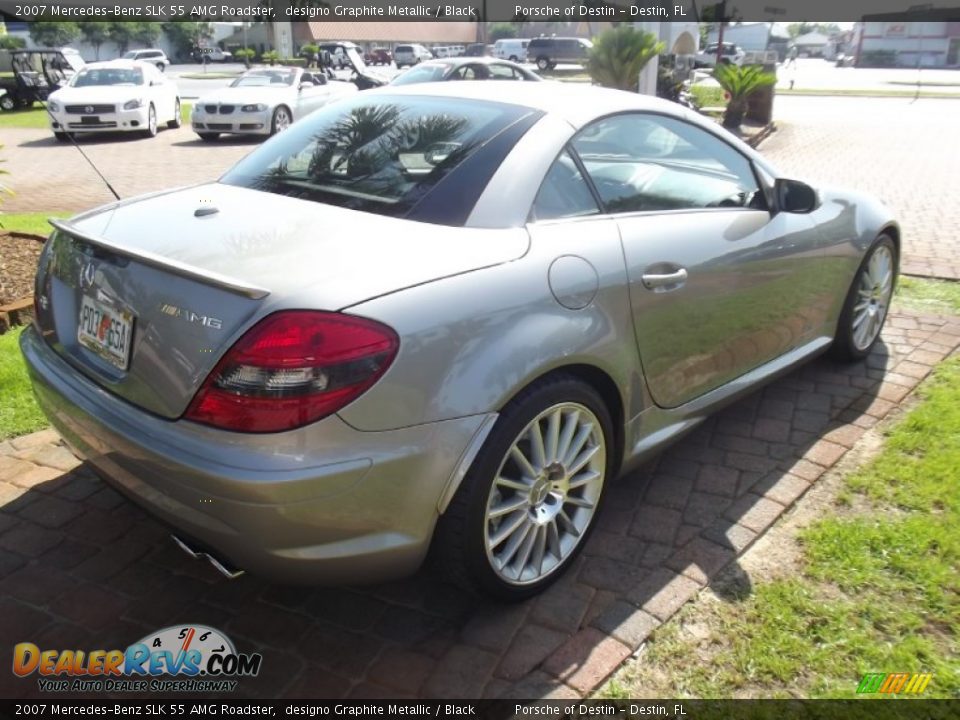 2007 Mercedes-Benz SLK 55 AMG Roadster designo Graphite Metallic / Black Photo #11
