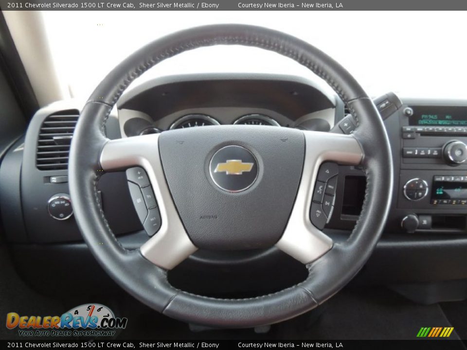 2011 Chevrolet Silverado 1500 LT Crew Cab Sheer Silver Metallic / Ebony Photo #14