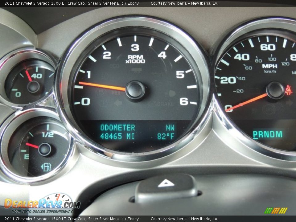 2011 Chevrolet Silverado 1500 LT Crew Cab Sheer Silver Metallic / Ebony Photo #16