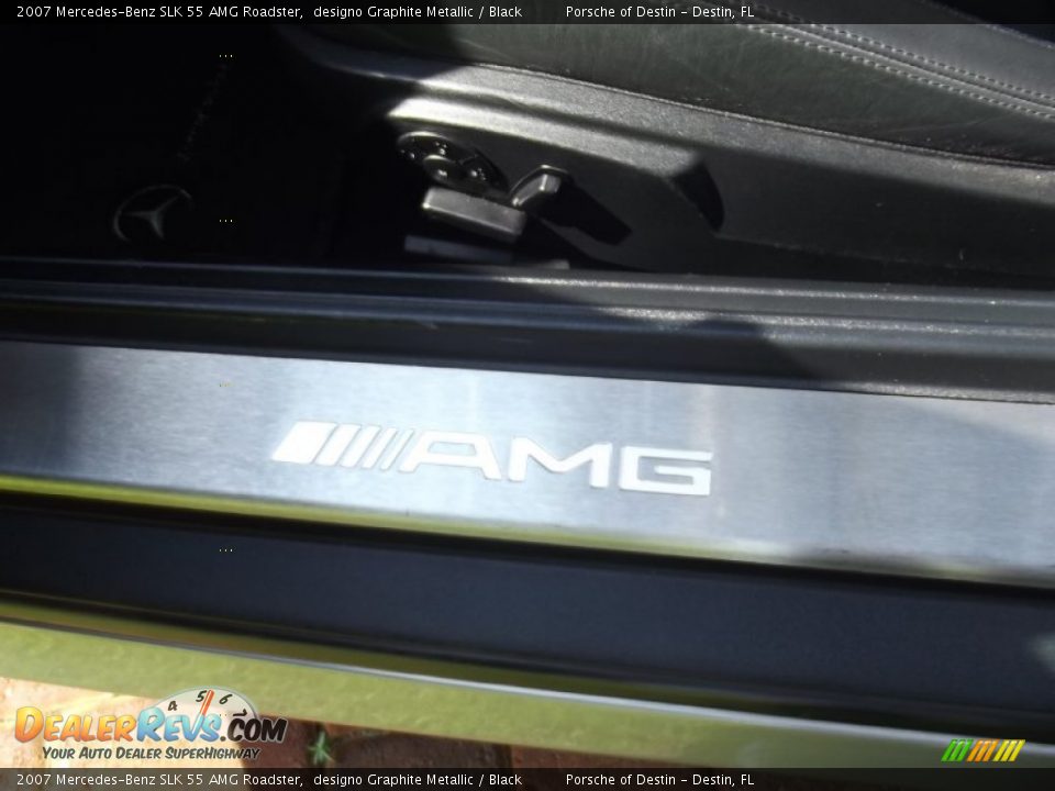 2007 Mercedes-Benz SLK 55 AMG Roadster designo Graphite Metallic / Black Photo #18