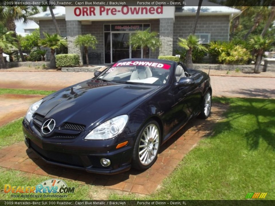 2009 Mercedes-Benz SLK 300 Roadster Capri Blue Metallic / Black/Ash Photo #1