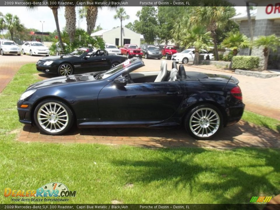 2009 Mercedes-Benz SLK 300 Roadster Capri Blue Metallic / Black/Ash Photo #2