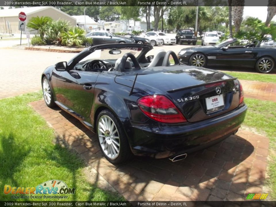 2009 Mercedes-Benz SLK 300 Roadster Capri Blue Metallic / Black/Ash Photo #3