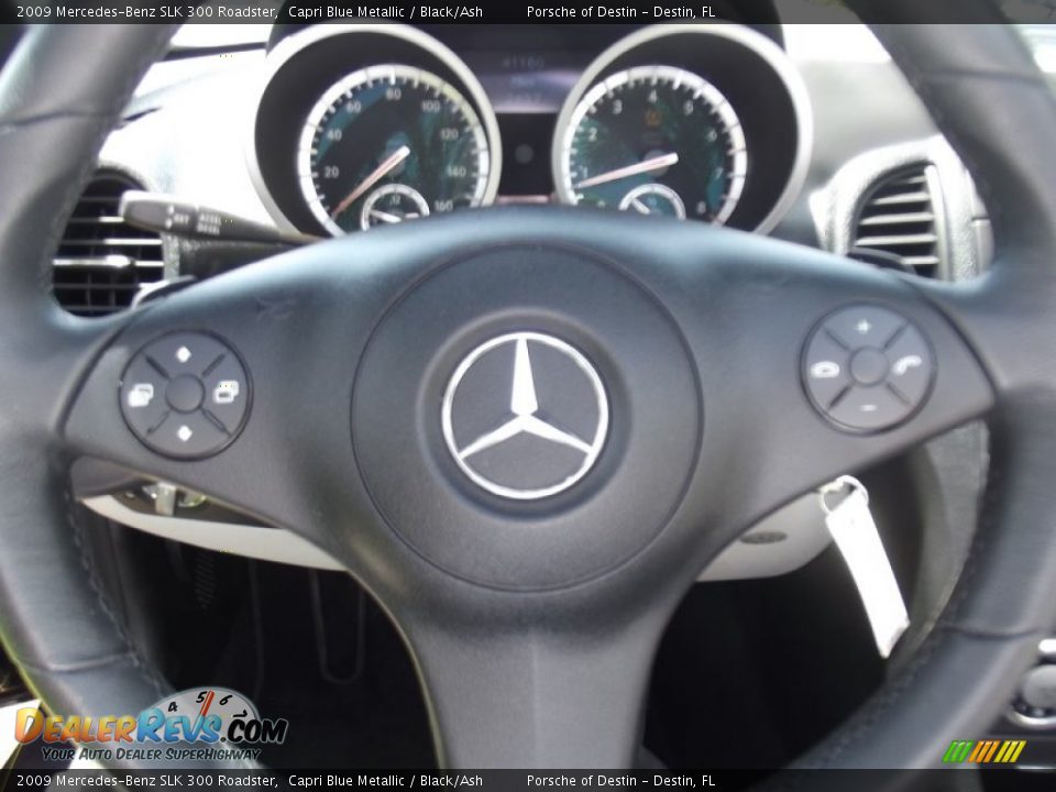 2009 Mercedes-Benz SLK 300 Roadster Capri Blue Metallic / Black/Ash Photo #8