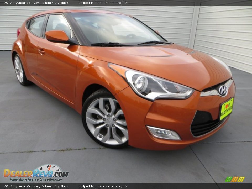 2012 Hyundai Veloster Vitamin C / Black Photo #1
