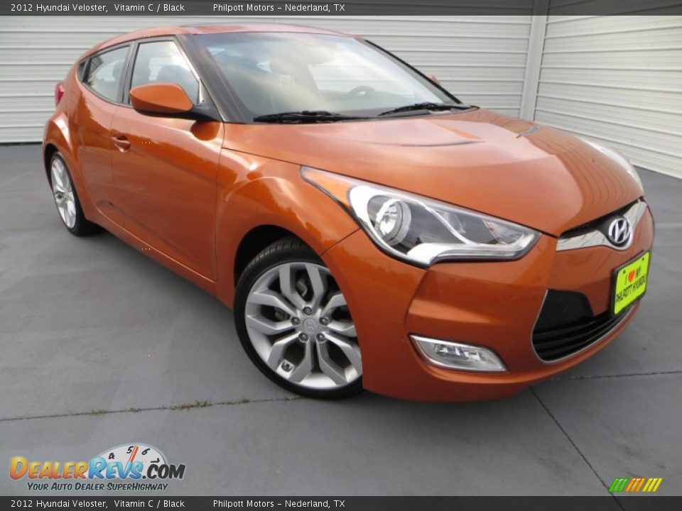 2012 Hyundai Veloster Vitamin C / Black Photo #2