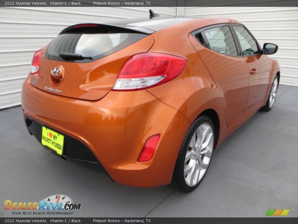 2012 Hyundai Veloster Vitamin C / Black Photo #4