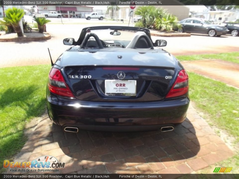 2009 Mercedes-Benz SLK 300 Roadster Capri Blue Metallic / Black/Ash Photo #11