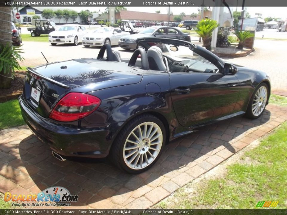 2009 Mercedes-Benz SLK 300 Roadster Capri Blue Metallic / Black/Ash Photo #12