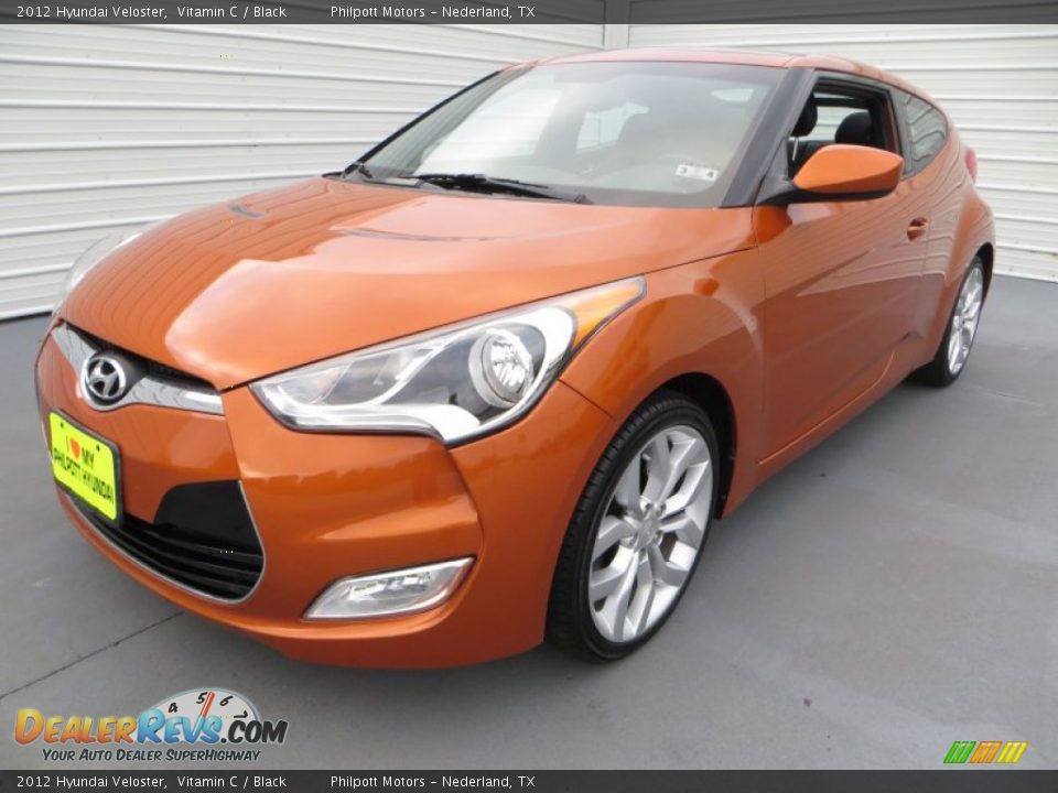 2012 Hyundai Veloster Vitamin C / Black Photo #7