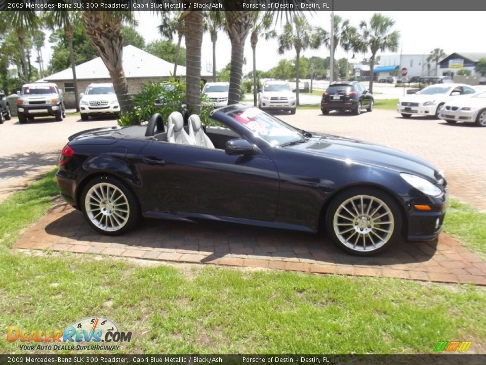 2009 Mercedes-Benz SLK 300 Roadster Capri Blue Metallic / Black/Ash Photo #13