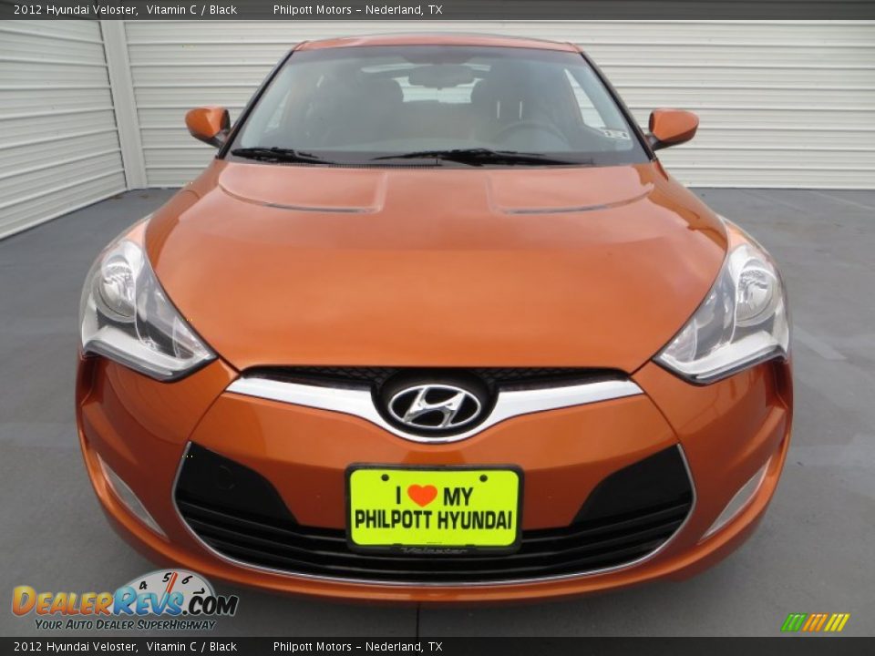 2012 Hyundai Veloster Vitamin C / Black Photo #8