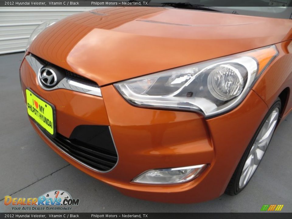2012 Hyundai Veloster Vitamin C / Black Photo #10