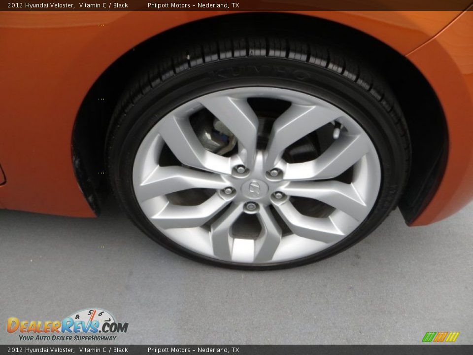 2012 Hyundai Veloster Vitamin C / Black Photo #14