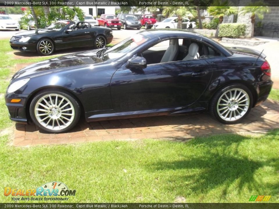 2009 Mercedes-Benz SLK 300 Roadster Capri Blue Metallic / Black/Ash Photo #20