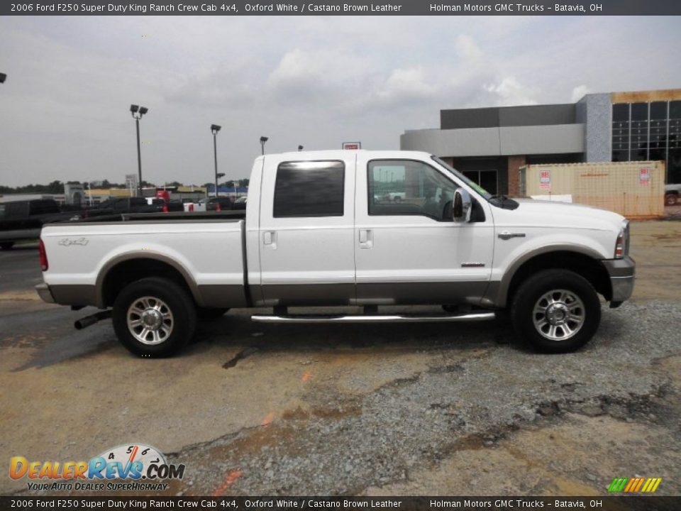 2006 Ford F250 Super Duty King Ranch Crew Cab 4x4 Oxford White / Castano Brown Leather Photo #1