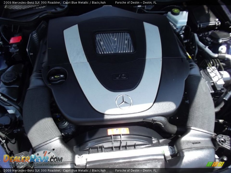 2009 Mercedes-Benz SLK 300 Roadster Capri Blue Metallic / Black/Ash Photo #23