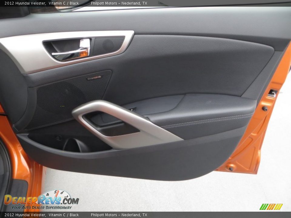 2012 Hyundai Veloster Vitamin C / Black Photo #23