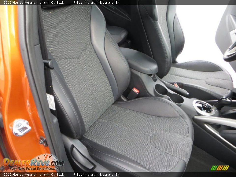 2012 Hyundai Veloster Vitamin C / Black Photo #25