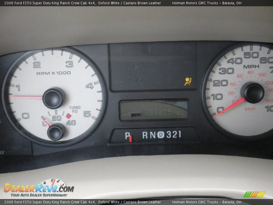 2006 Ford F250 Super Duty King Ranch Crew Cab 4x4 Oxford White / Castano Brown Leather Photo #17