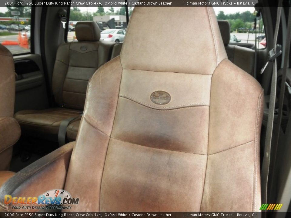 2006 Ford F250 Super Duty King Ranch Crew Cab 4x4 Oxford White / Castano Brown Leather Photo #21