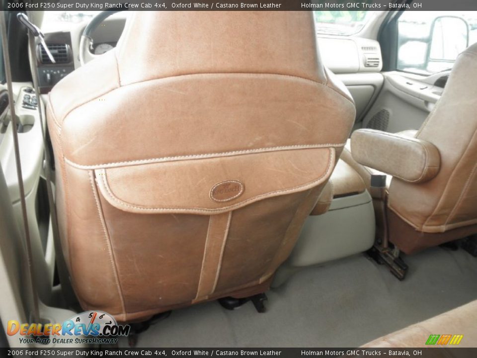 2006 Ford F250 Super Duty King Ranch Crew Cab 4x4 Oxford White / Castano Brown Leather Photo #24