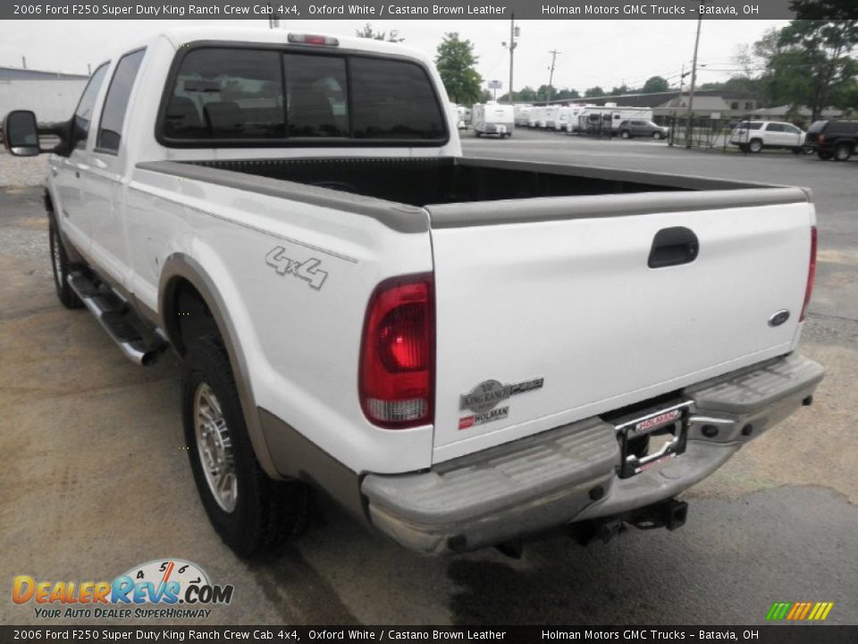 2006 Ford F250 Super Duty King Ranch Crew Cab 4x4 Oxford White / Castano Brown Leather Photo #26