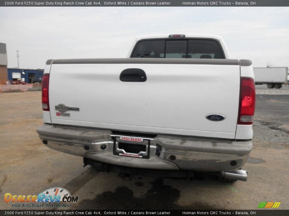 2006 Ford F250 Super Duty King Ranch Crew Cab 4x4 Oxford White / Castano Brown Leather Photo #28