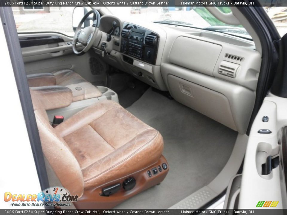 2006 Ford F250 Super Duty King Ranch Crew Cab 4x4 Oxford White / Castano Brown Leather Photo #30