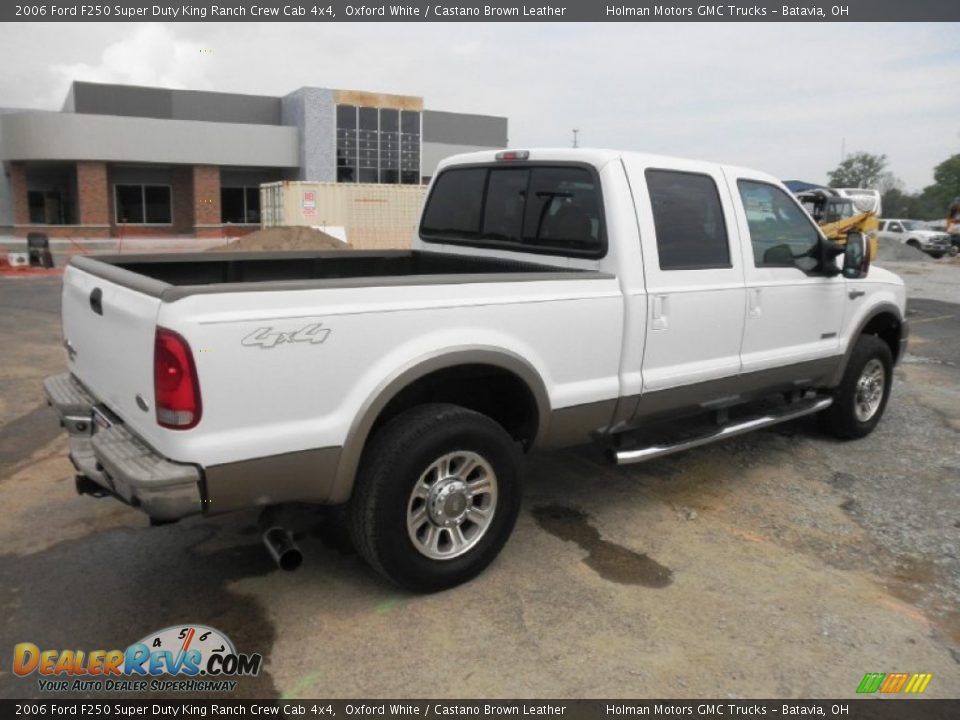 2006 Ford F250 Super Duty King Ranch Crew Cab 4x4 Oxford White / Castano Brown Leather Photo #32