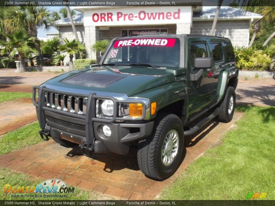 2006 Hummer H3 Shadow Green Metallic / Light Cashmere Beige Photo #1