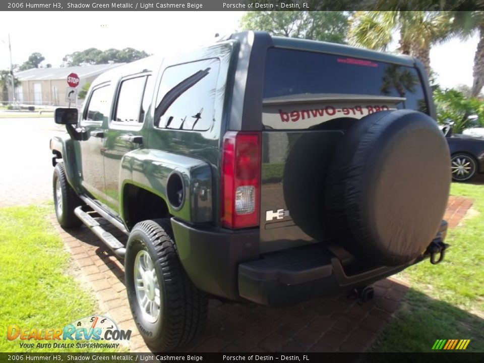 2006 Hummer H3 Shadow Green Metallic / Light Cashmere Beige Photo #3