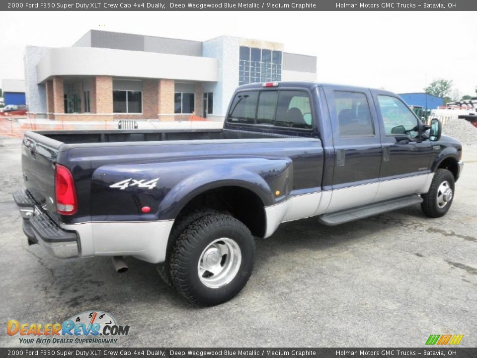 Deep Wedgewood Blue Metallic 2000 Ford F350 Super Duty XLT Crew Cab 4x4 Dually Photo #27