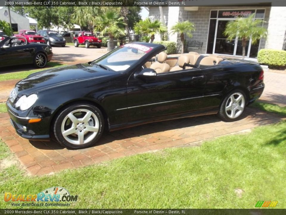 2009 Mercedes-Benz CLK 350 Cabriolet Black / Black/Cappuccino Photo #2