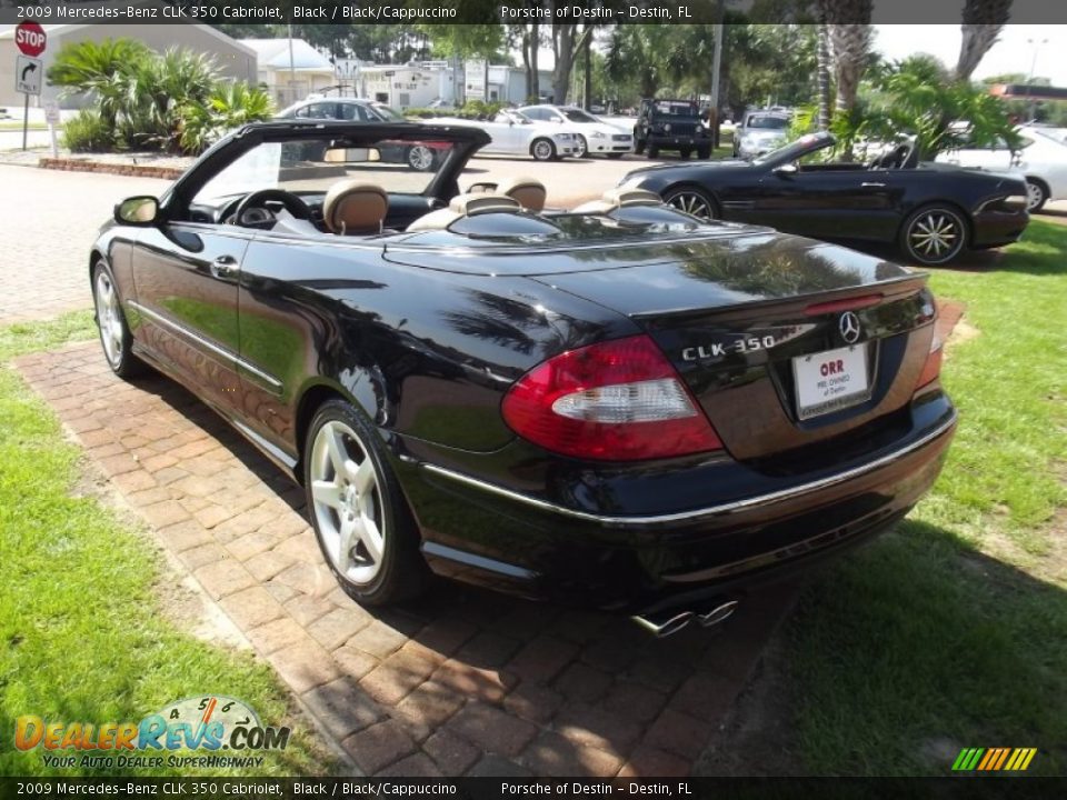 2009 Mercedes-Benz CLK 350 Cabriolet Black / Black/Cappuccino Photo #3