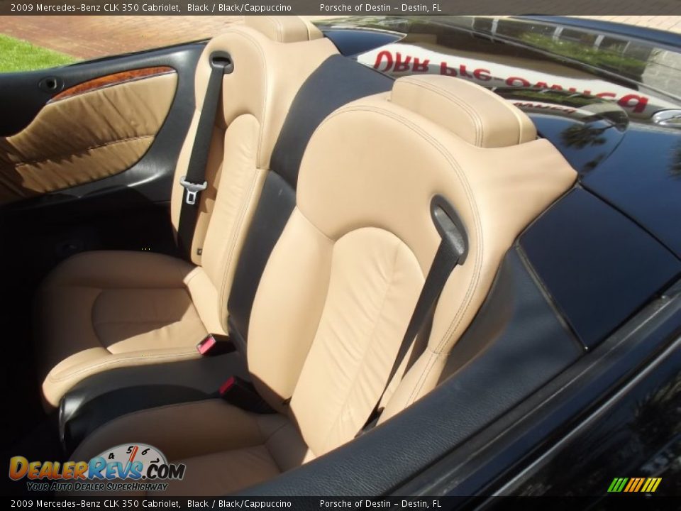 2009 Mercedes-Benz CLK 350 Cabriolet Black / Black/Cappuccino Photo #4