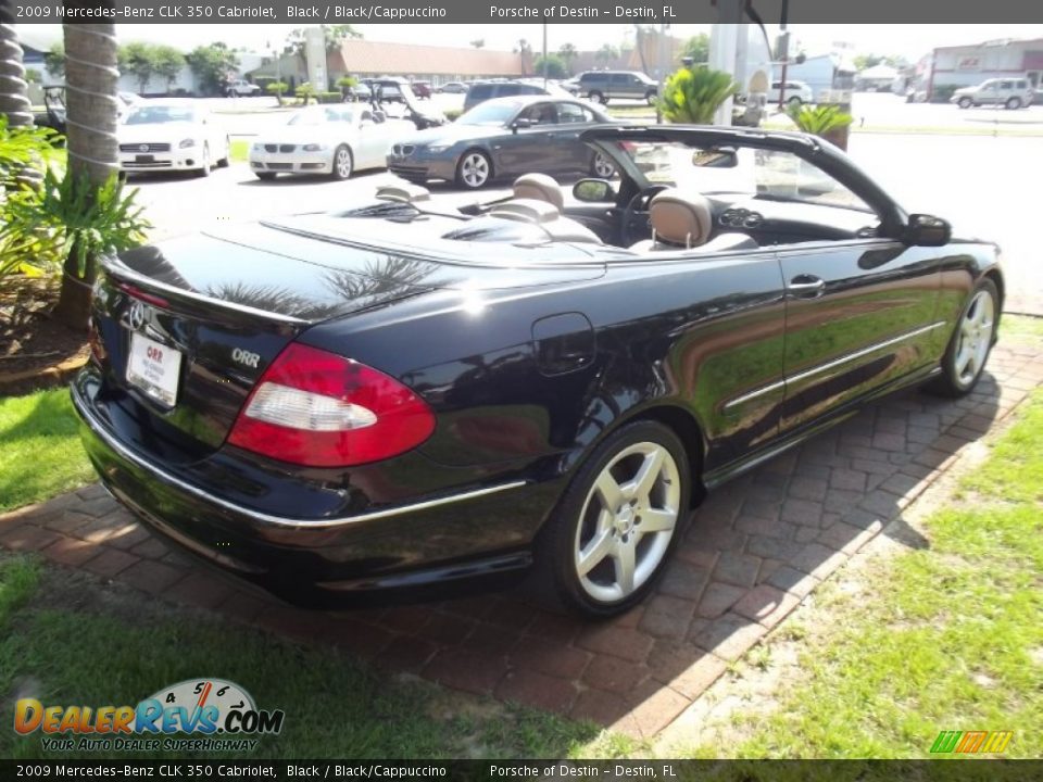 2009 Mercedes-Benz CLK 350 Cabriolet Black / Black/Cappuccino Photo #10