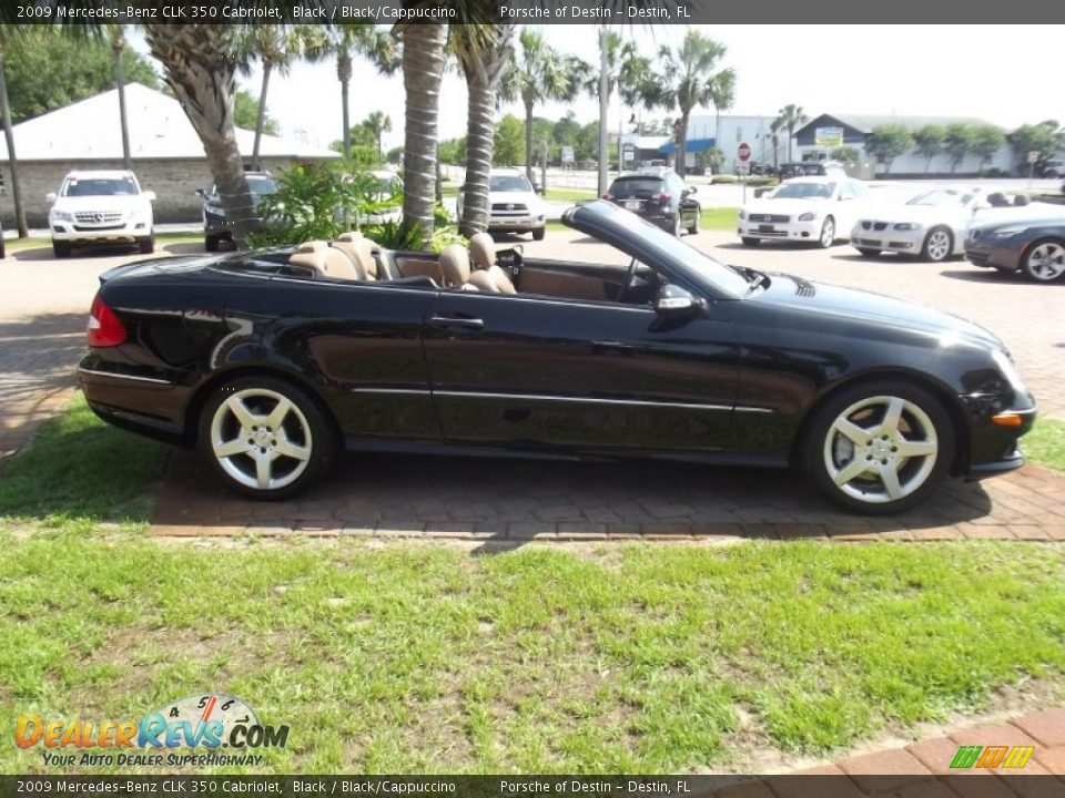 2009 Mercedes-Benz CLK 350 Cabriolet Black / Black/Cappuccino Photo #11