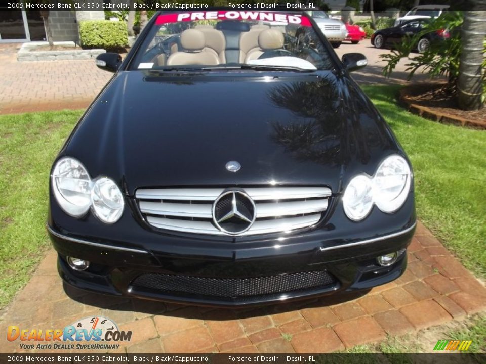 2009 Mercedes-Benz CLK 350 Cabriolet Black / Black/Cappuccino Photo #13
