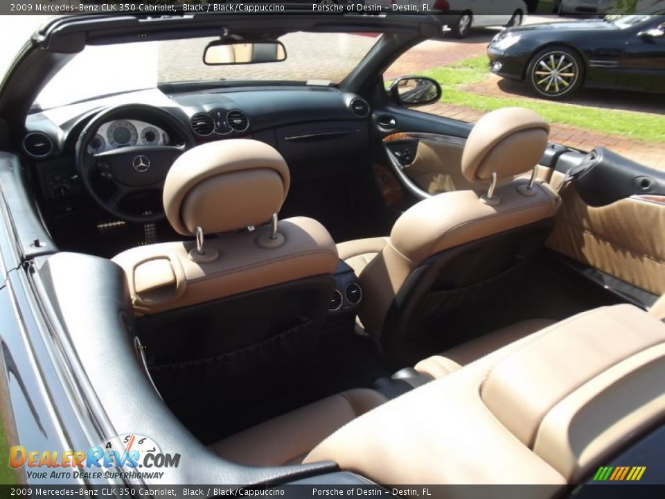 2009 Mercedes-Benz CLK 350 Cabriolet Black / Black/Cappuccino Photo #14