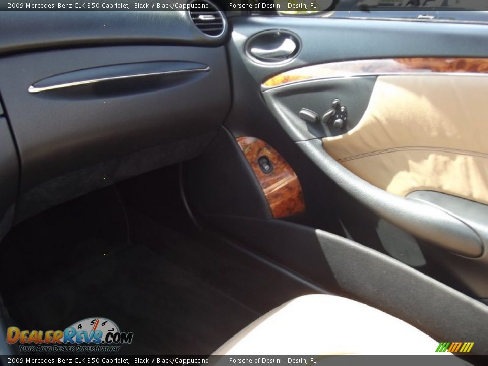 2009 Mercedes-Benz CLK 350 Cabriolet Black / Black/Cappuccino Photo #16