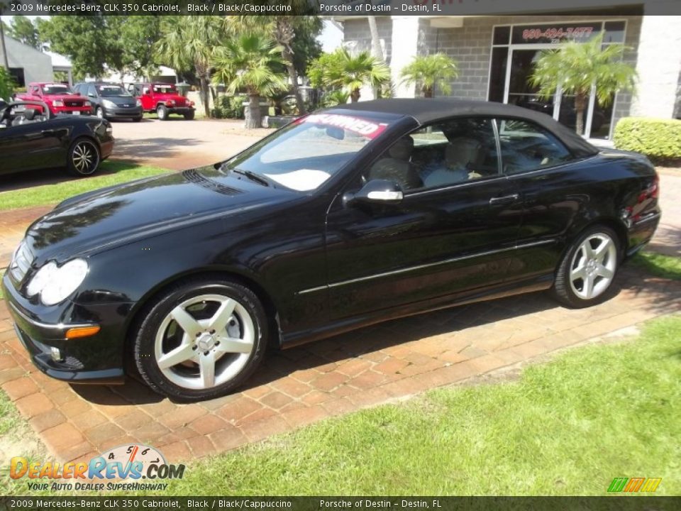 2009 Mercedes-Benz CLK 350 Cabriolet Black / Black/Cappuccino Photo #17