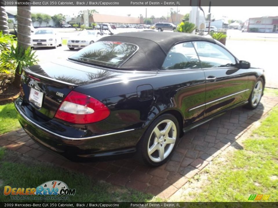 2009 Mercedes-Benz CLK 350 Cabriolet Black / Black/Cappuccino Photo #18