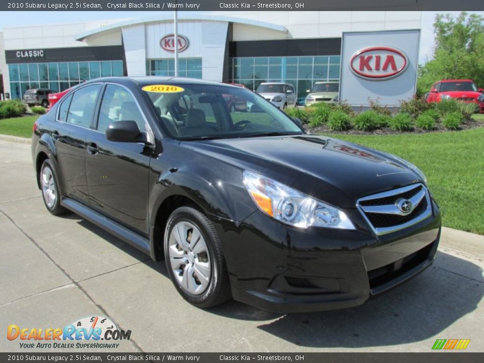2010 Subaru Legacy 2.5i Sedan Crystal Black Silica / Warm Ivory Photo #1