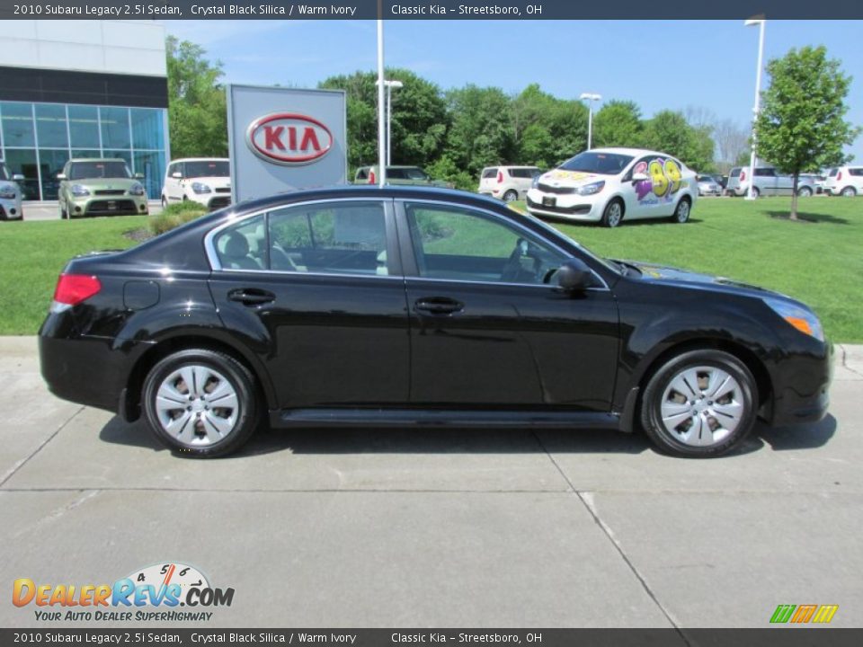 2010 Subaru Legacy 2.5i Sedan Crystal Black Silica / Warm Ivory Photo #2