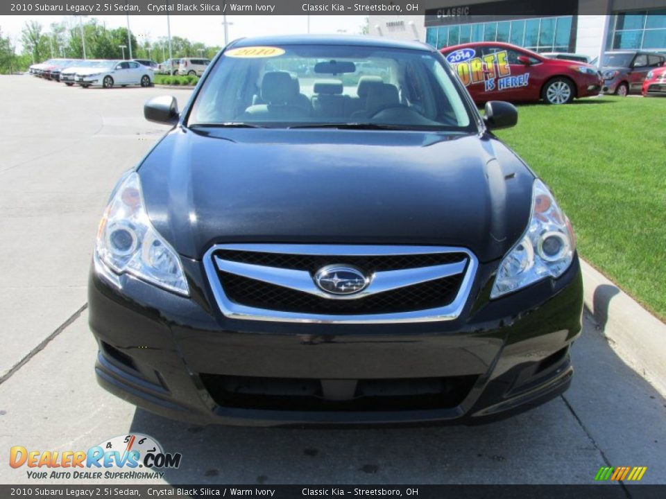 2010 Subaru Legacy 2.5i Sedan Crystal Black Silica / Warm Ivory Photo #8